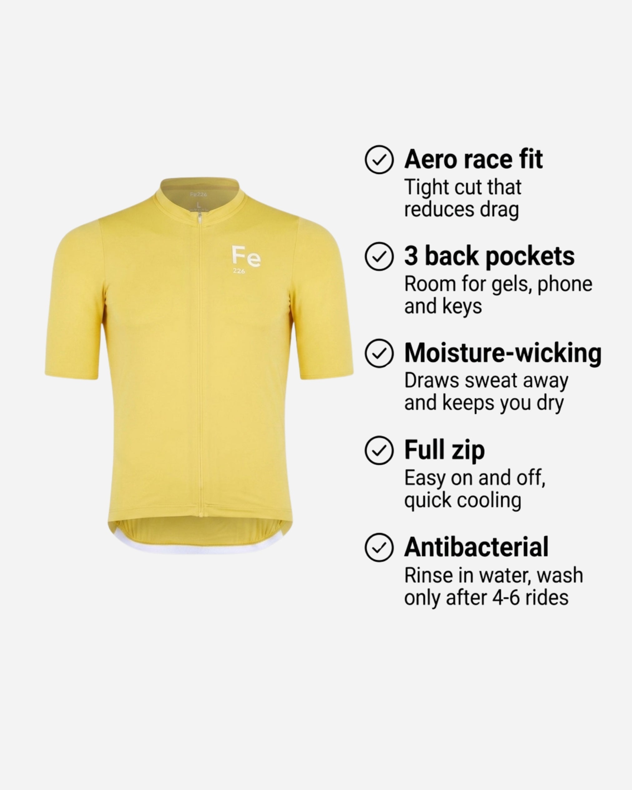 Cycling Jersey Hi Vis Yellow - August Offers SAVE 20%