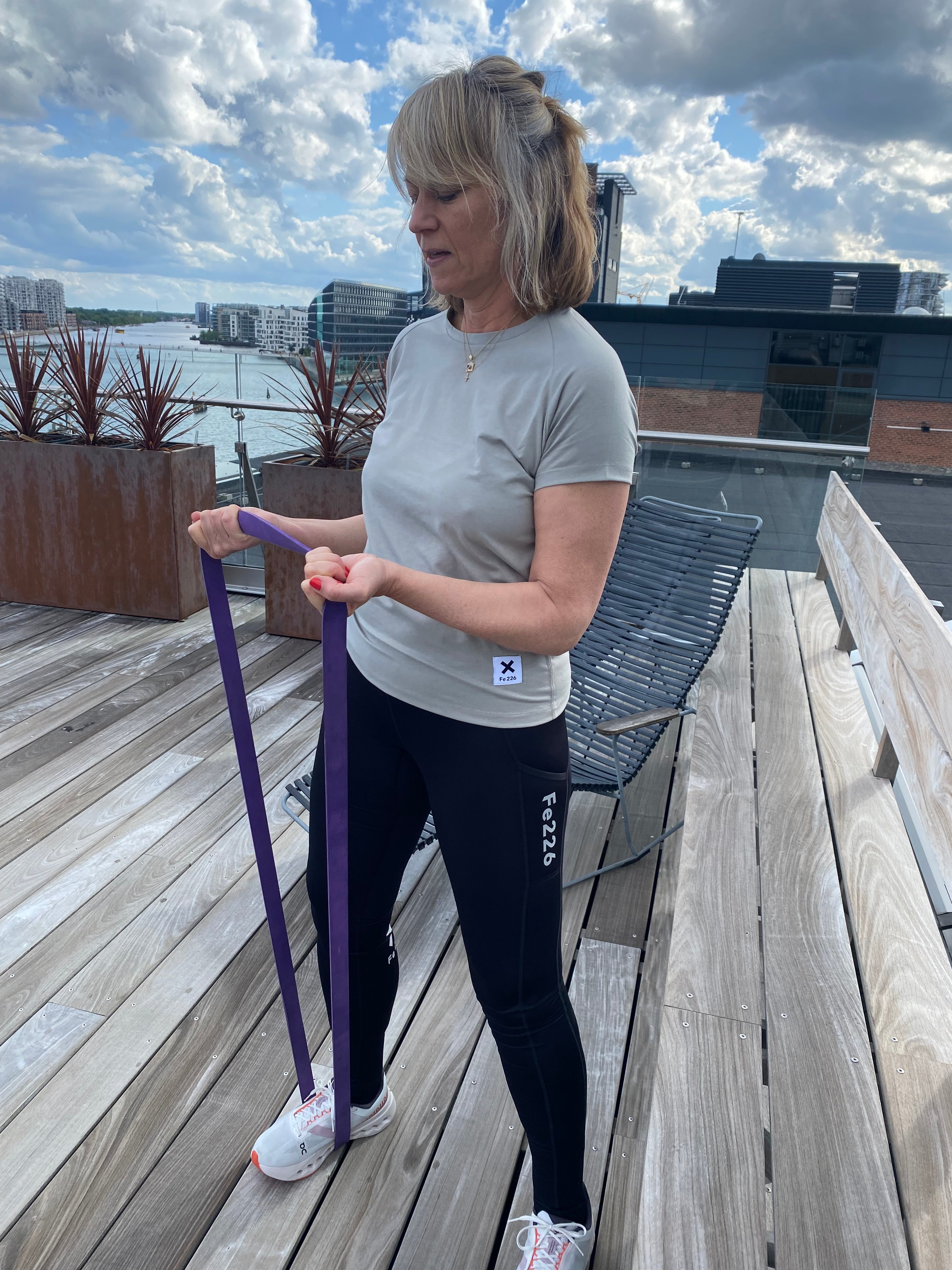 Damen Laufshirt, Nieselgrau