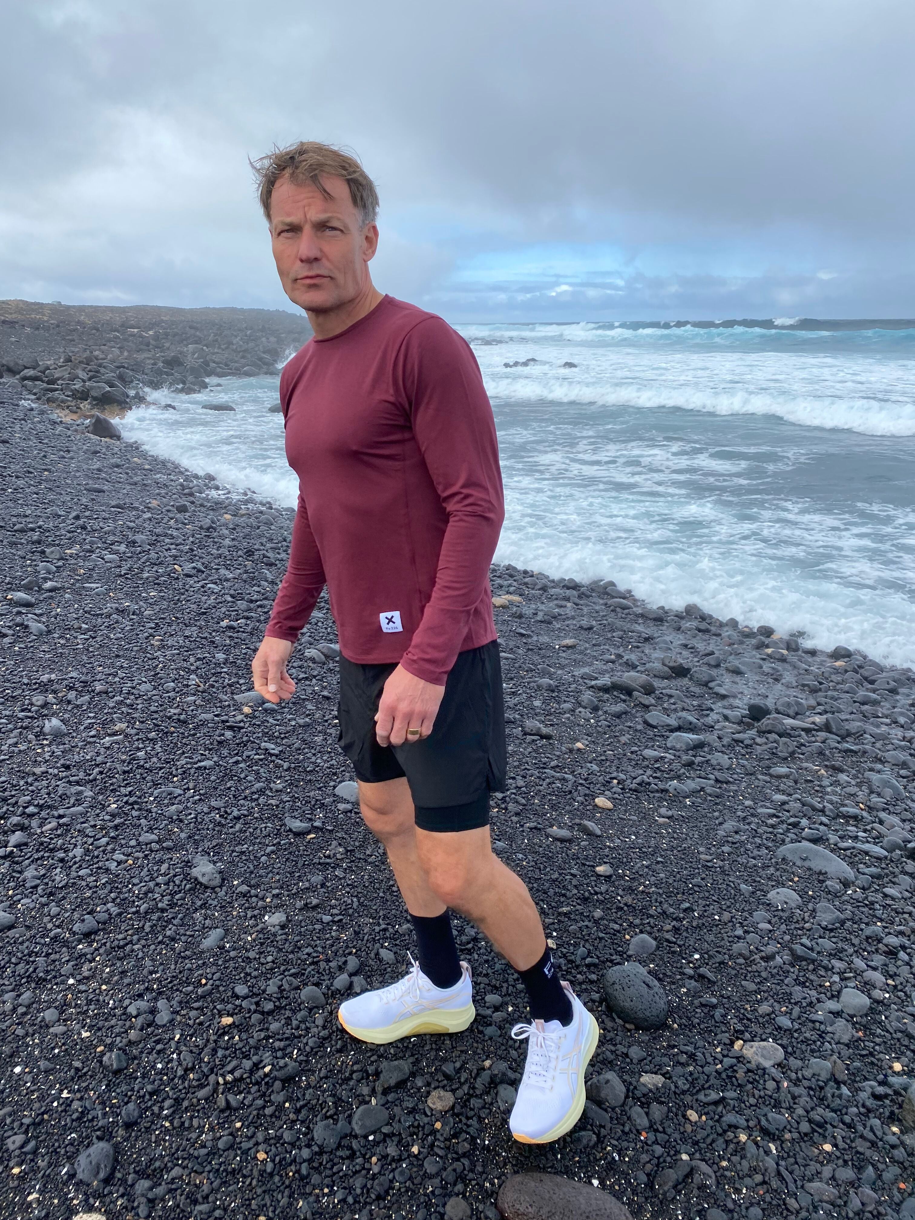 Laufshirt Langarm, Burgund