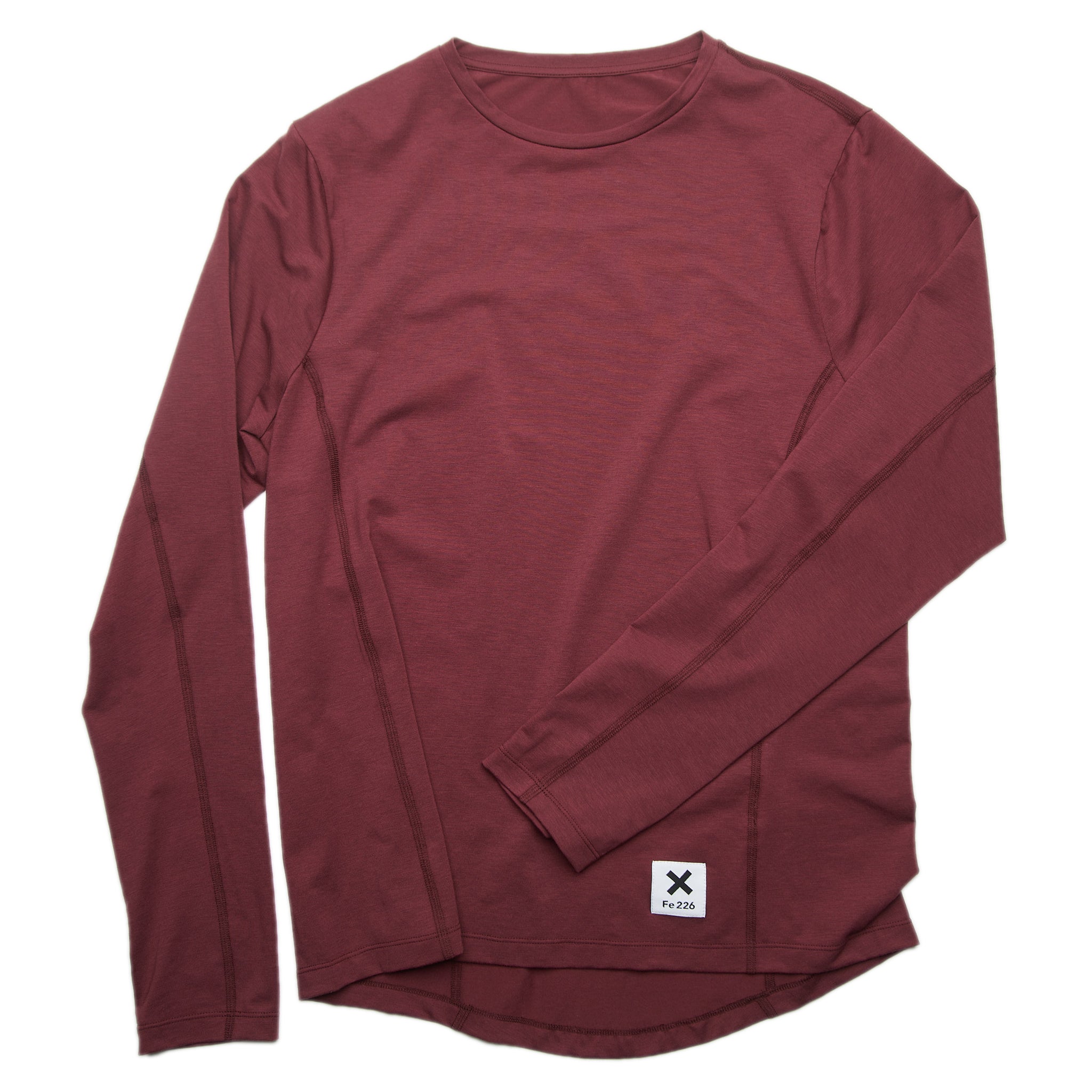 Running Shirts Long Sleeves, Burgundy