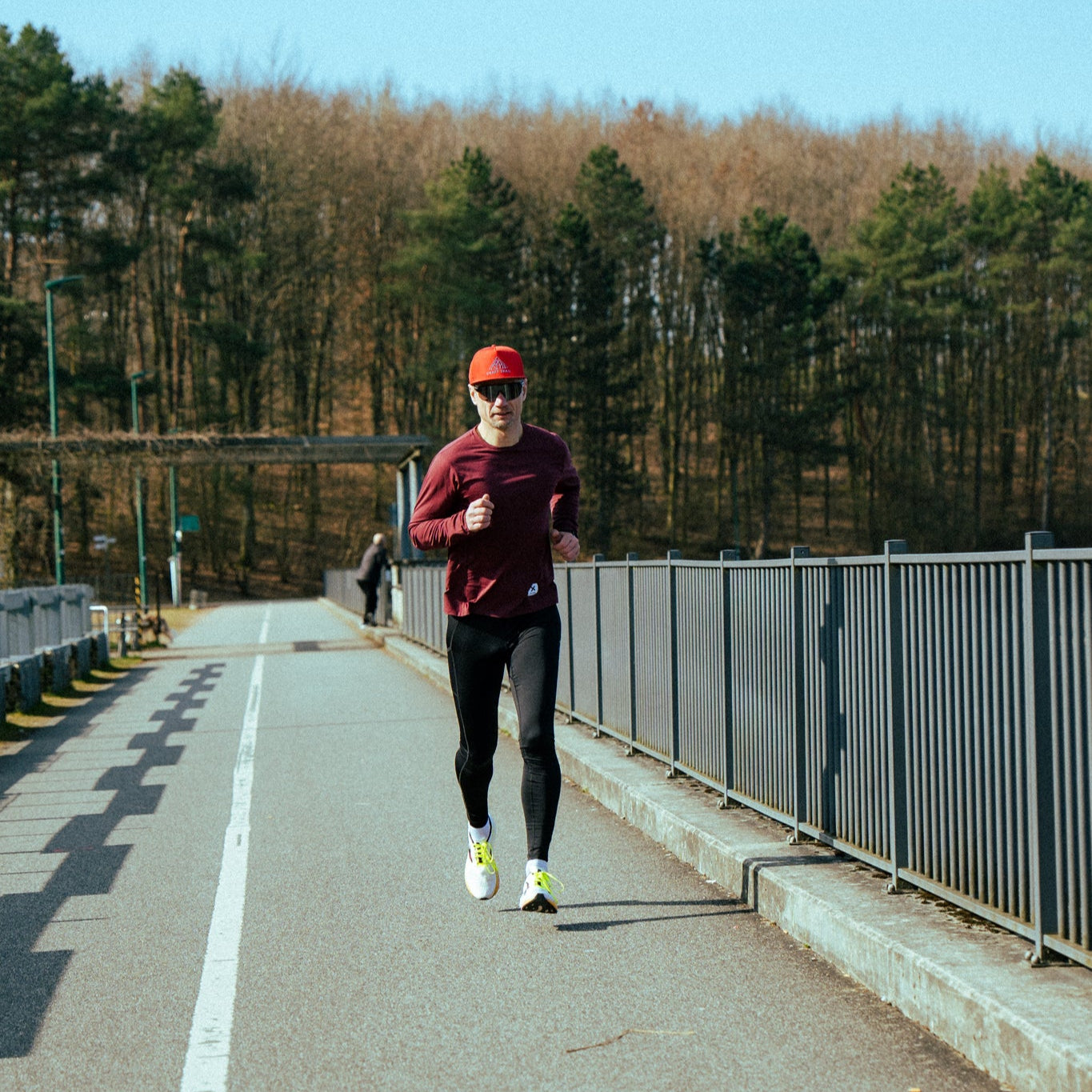 Running Shirts Long Sleeves, Burgundy