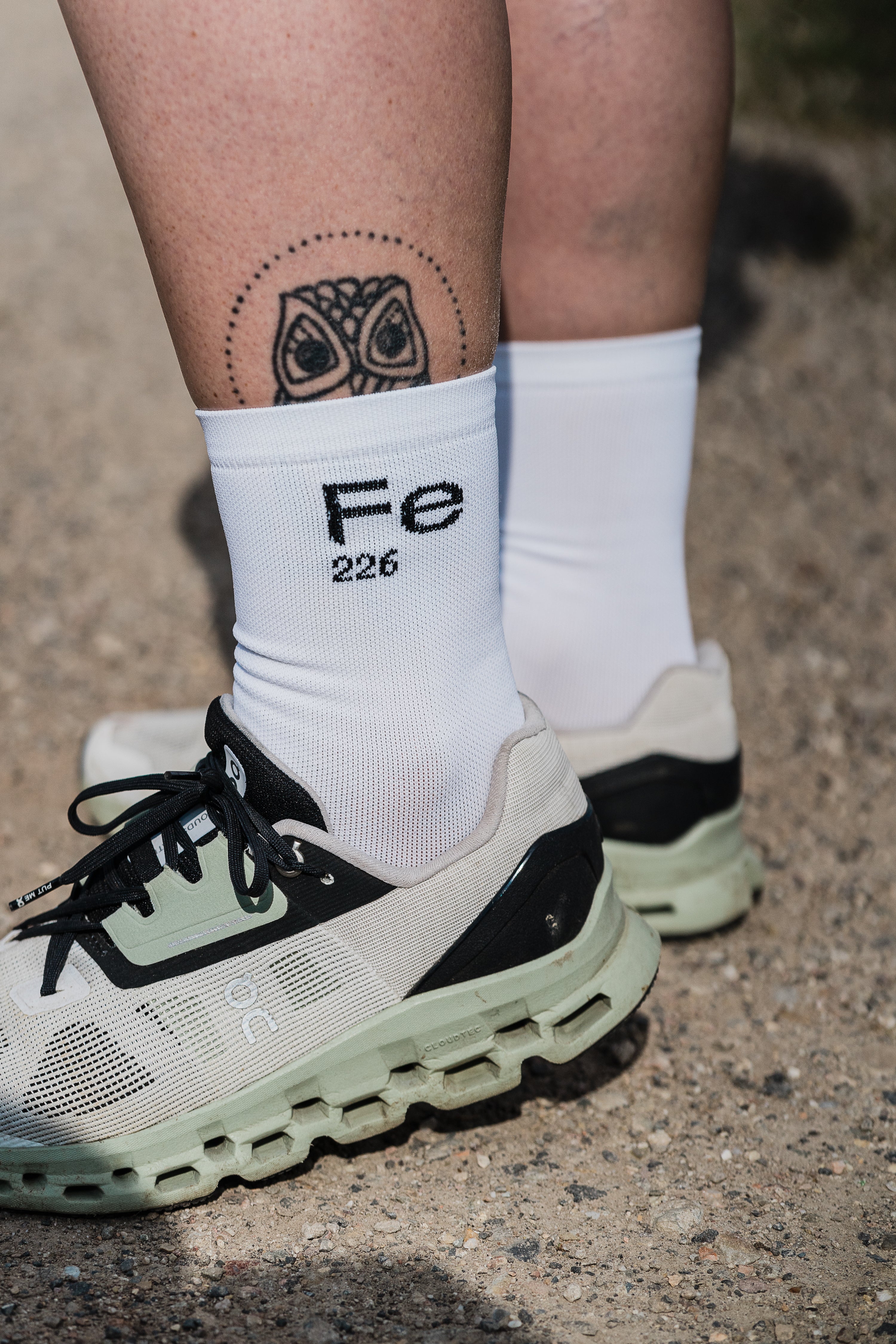 Lauf- und Radsocken, Weiß