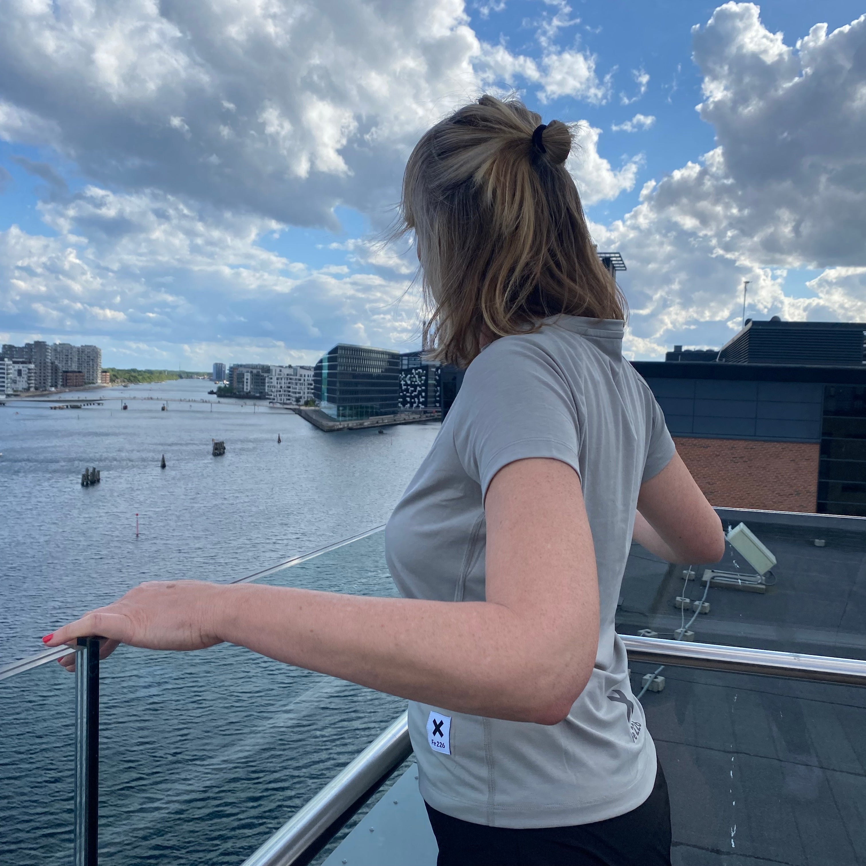 Damen Laufshirts, Nieselgrau